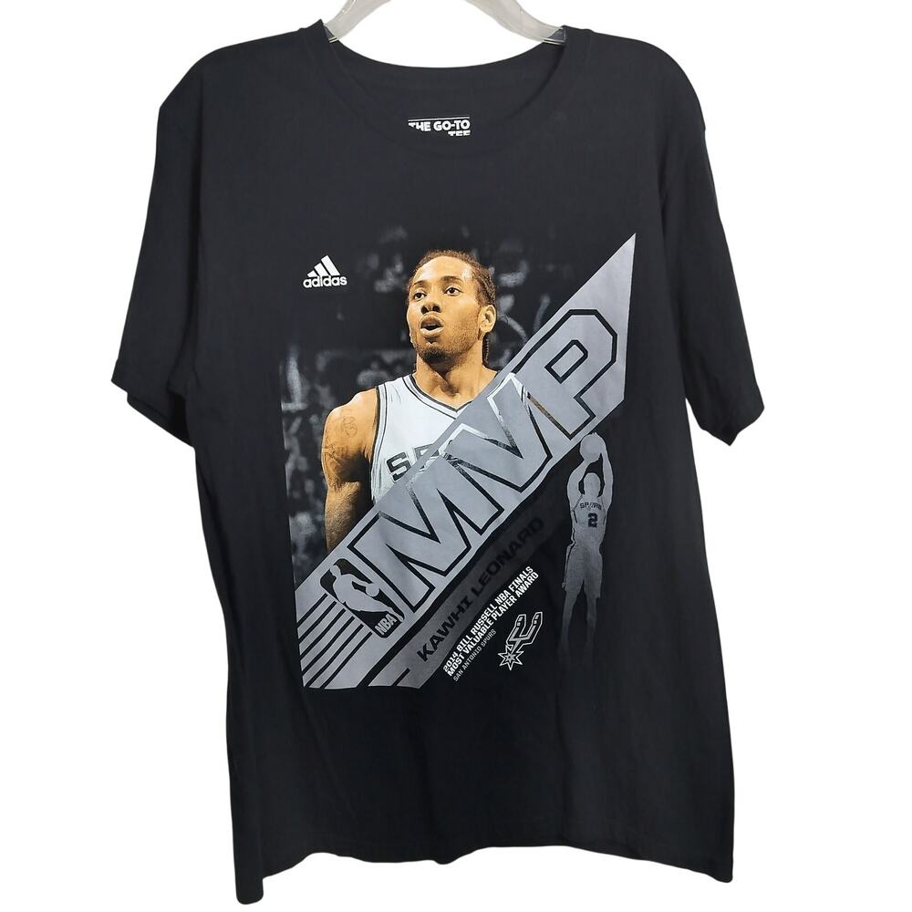 M1087) Adidas Kawhi Leonard MVP San Antonio Spurs NBA Tee Large